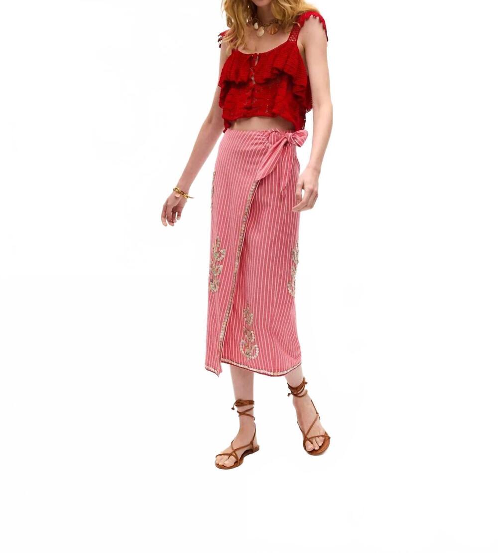 NEW CAROLINA K loren skirt in red striped